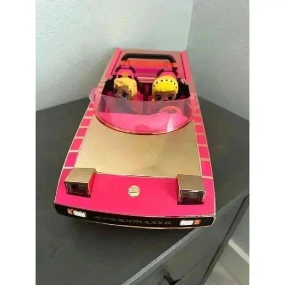LOL Surprise Convertible Car with Dolls Pink‎ Gold Toy for Kids